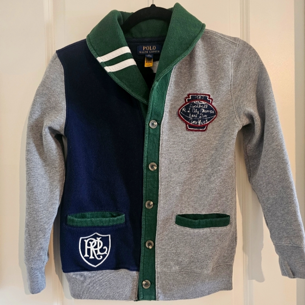 Polo Ralph Lauren OLs Varsity Shawl Cardi Boys